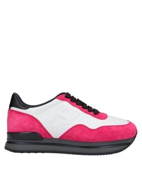 HOGAN Women’s Fuchsia Low Top Suede Leather Sneakers Size 5.5 NIB